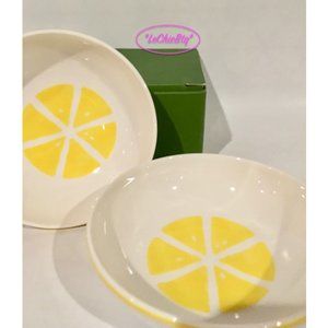 Kate Spade Lenox TWO Lemon Bowls With A Twist NIB!